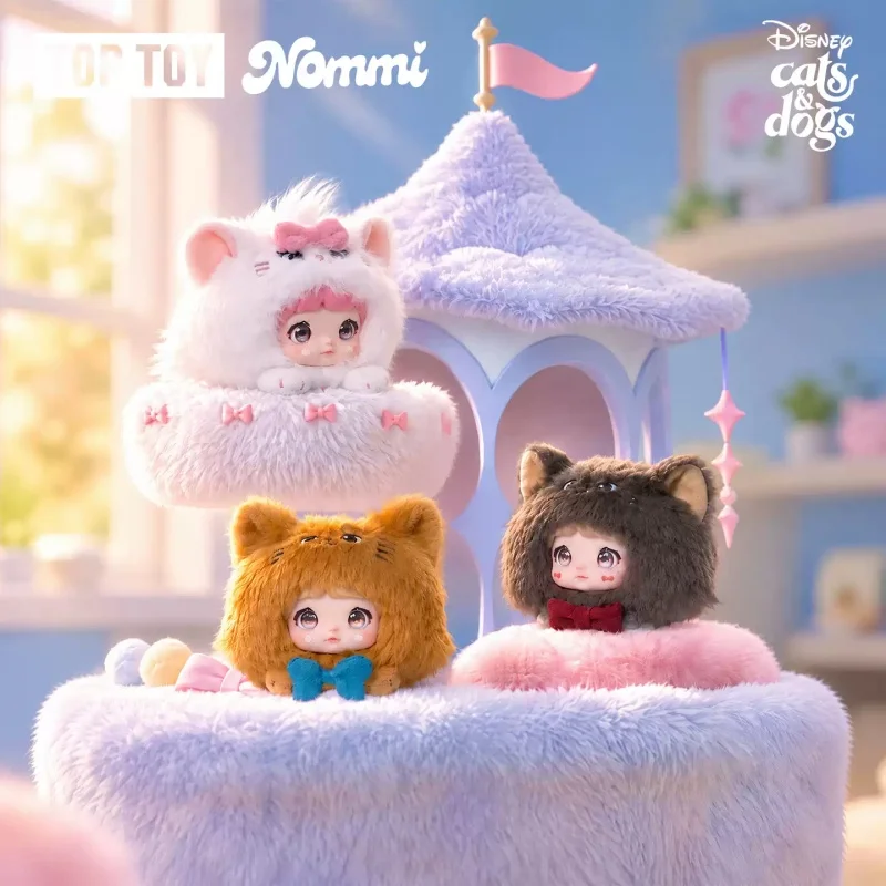 TOPTOY Nommi Disney Kitty Diaries Series Plush Doll Crossbody Bag Genuine Blind Box Original Toys Guess Bag Mystery Box Doll