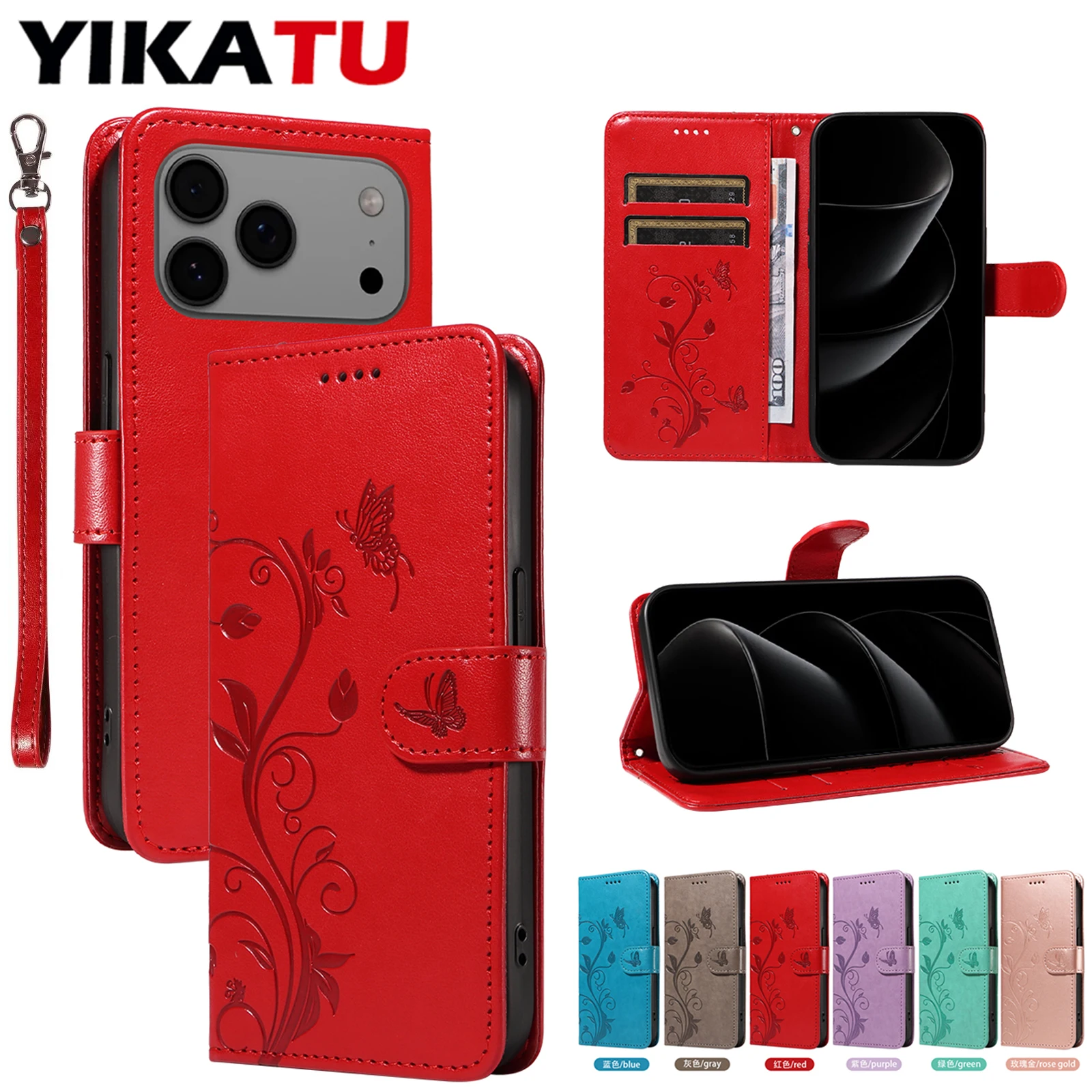 

Multi-Functional Magnetic Leather Flip Wallet Case For iPhone 17 Pro Max 16E 16 15 14 Plus 13 12 mini 11 Card Slot Phone Cover