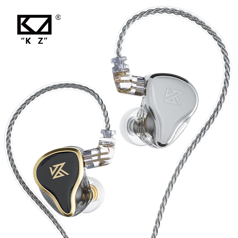 KZ ZAS Wired Earphone Music Earbuds Microphone Hybrid Technology HIFI Bass In Ear Noice Cancelling Headphones Sport Headset