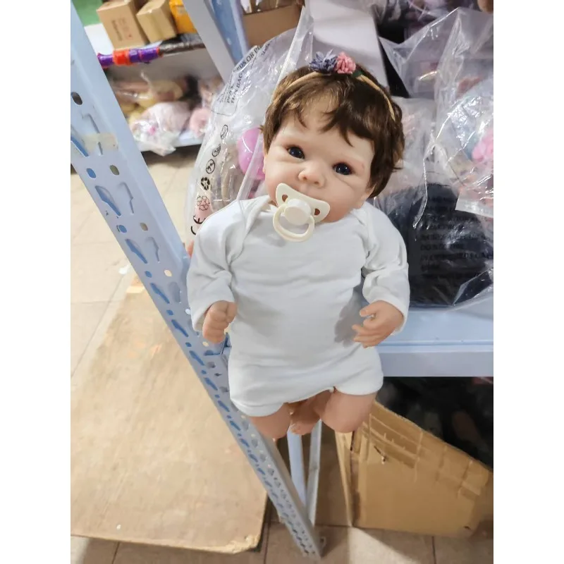 Lalka Reborn Baby Bettie, 45 cm, miękki bawełniany korpus, włosy 3D, ręcznie przysadzone.