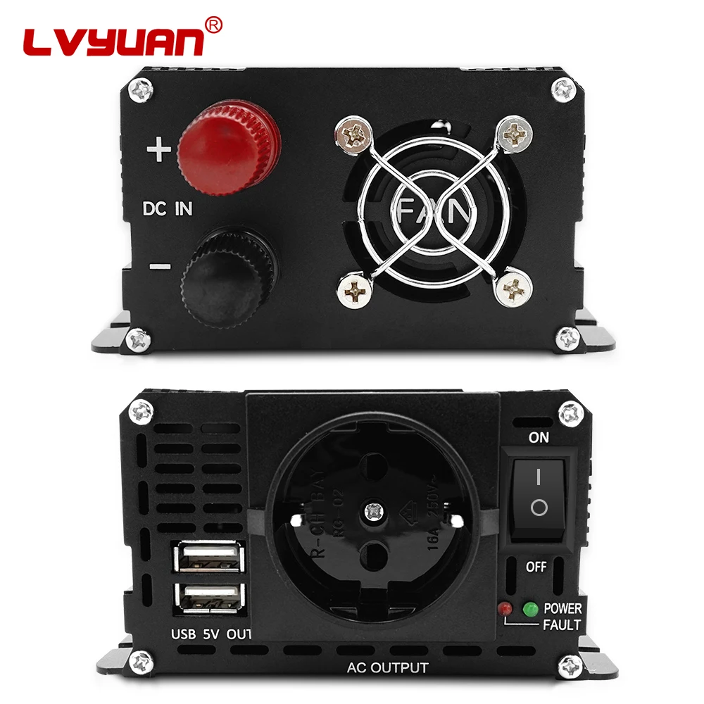 高変換 12v DC AC パワーインバーターミニ 800 ワット 2200 ワット 24v 220v 車の電源インバーター