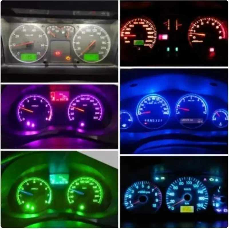 T5 SMD LED Car Light Indicator Car Dashboard Light T5 LED Bulb 12V Car Instrument Light Bulb Interior Indicator Auto Accessories