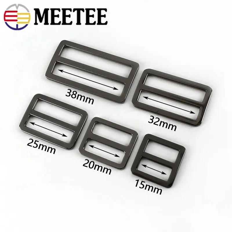 20Pcs Metal Buckle for Bag Strap Webbing Belt Ring Clasp Backpack Slider Tri Glide Adjuster Hooks Loop DIY Leather Accessories