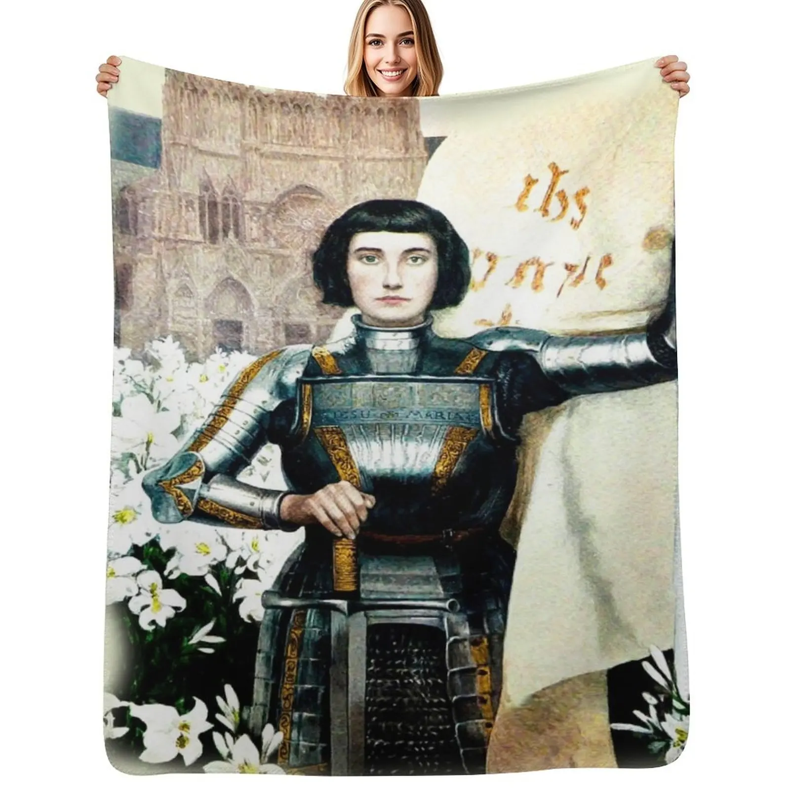 

Albert Lynch - Jeanne d'Arc Throw Blanket Softest Luxury Thicken heavy to sleep warm winter Blankets
