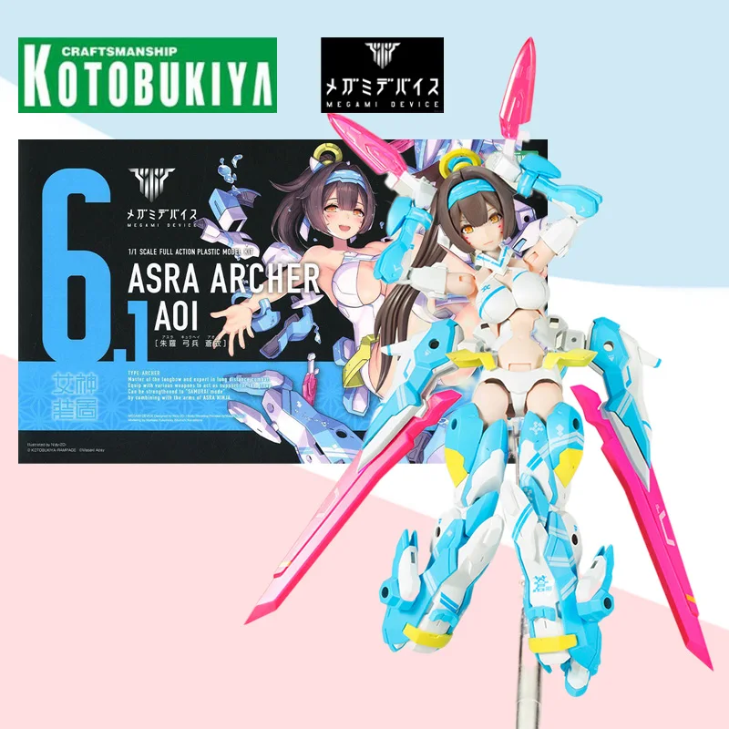 

Kotobukiya Original MEGAMI DEVICE ASRA ARCHER AOI 1/1 Scale Full Action Plastic Anime model kit Assembly toy gift for kids