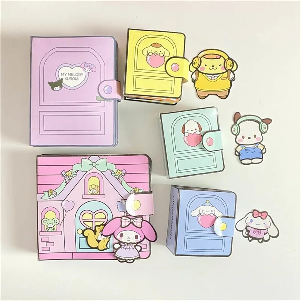 Sanrio DIY Quiet Book Kuromi Melody  Cinnamoroll Anime Peripheral Toy Anti-Stress Kids Stress Quiet Book Toys Gifts