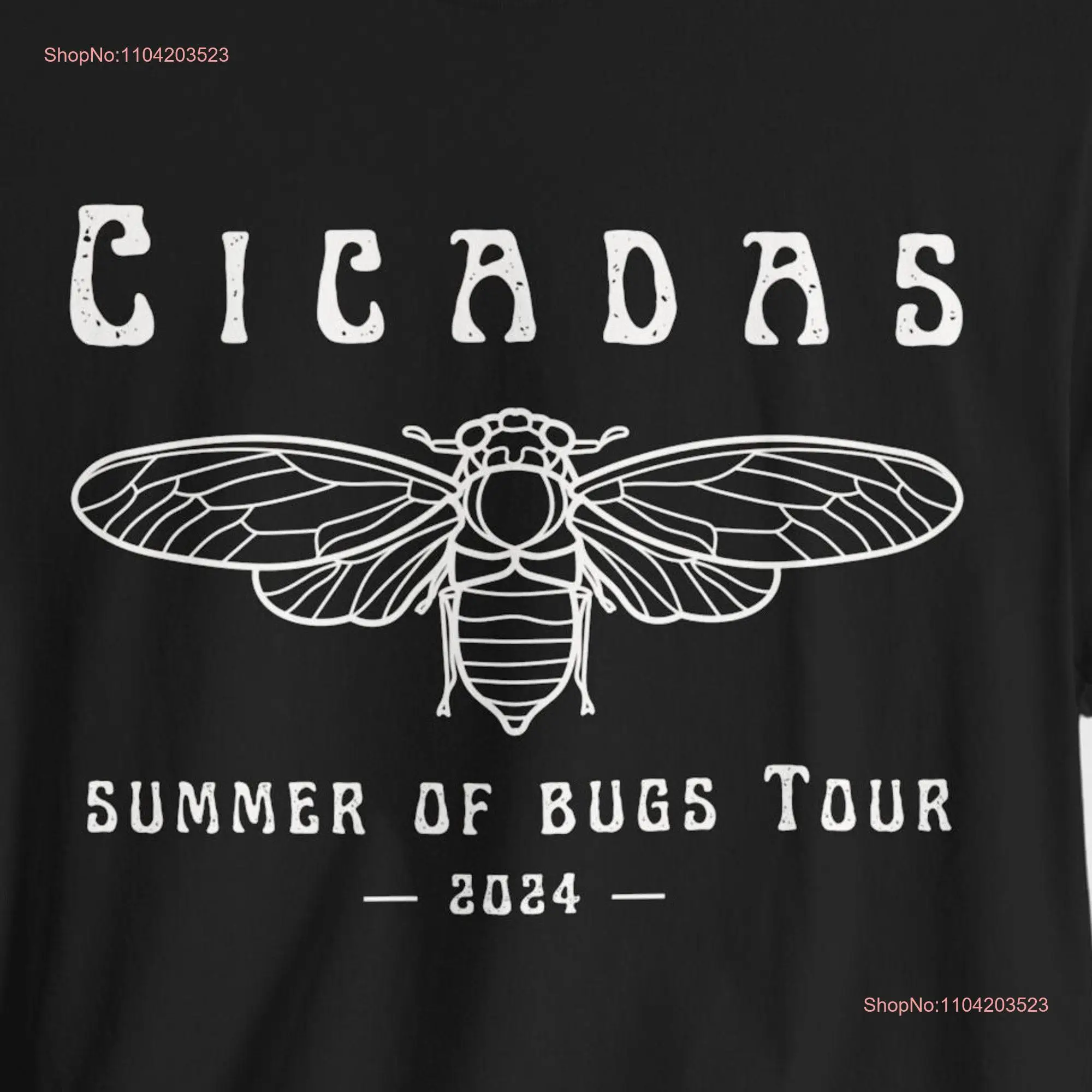 Cicada Tour T Shirt 2024 for Funny Entomologist Bug Nature Insect Lover Dark Aesthetic Grunge Clothing