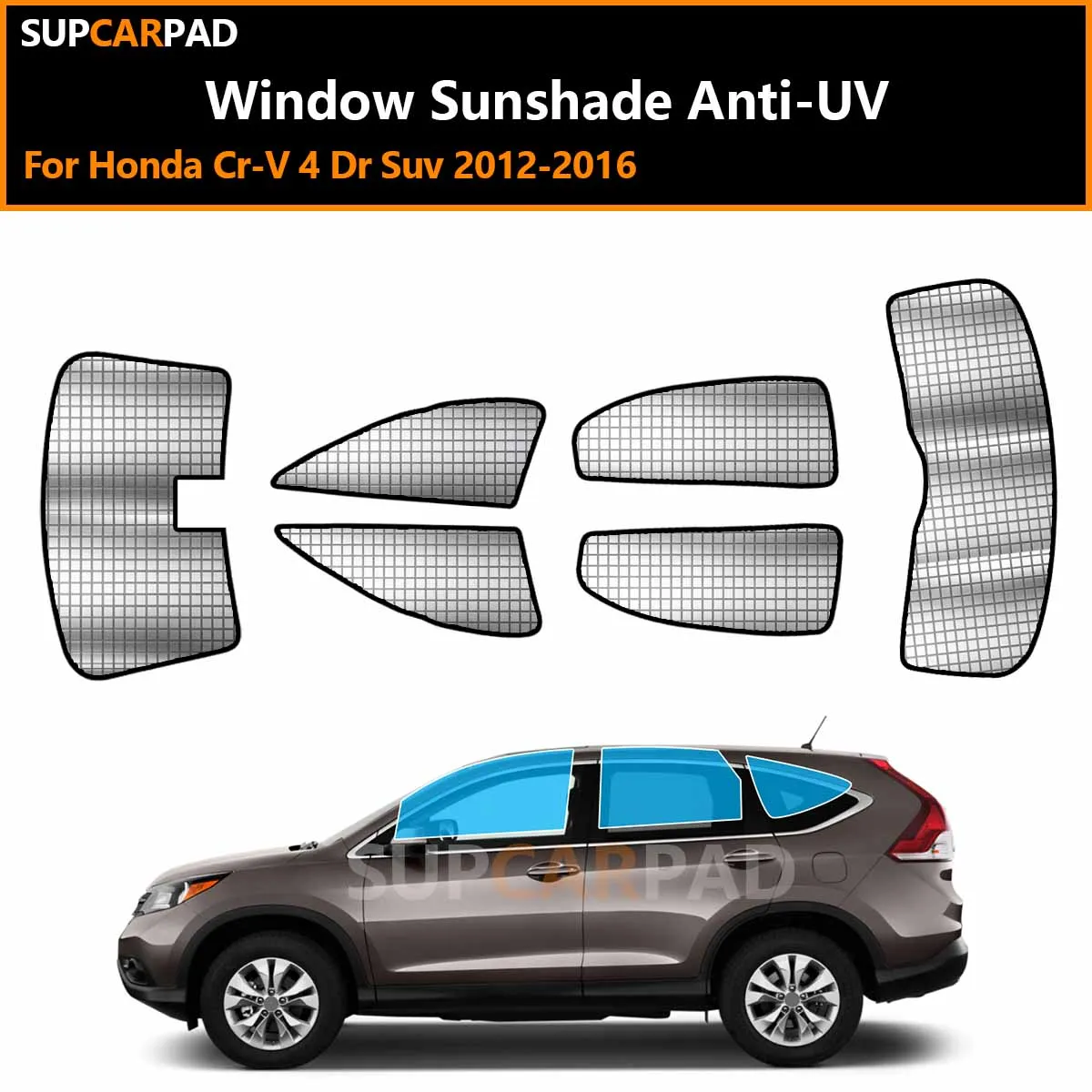 

For Honda Cr-V 4 Dr Suv 2012-2016 Custom Car Window Sunshade Anti-UV Car Sun Window Visors Sunshade Covers Accessories