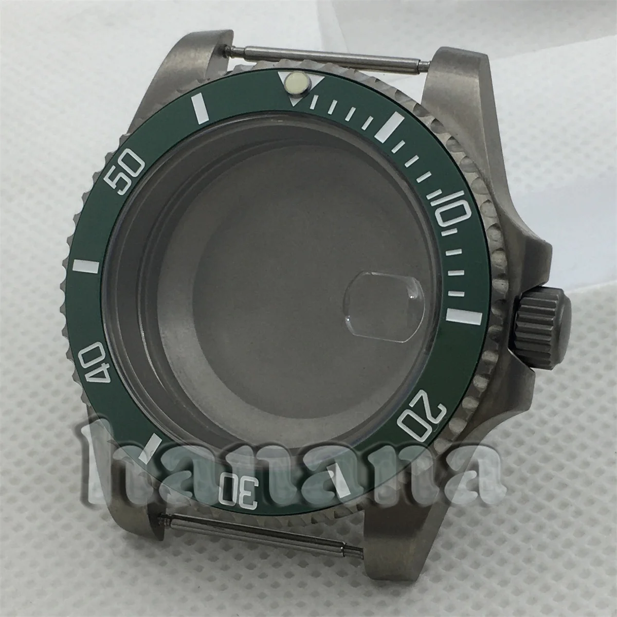 40mm チタン ダイビング ケース GMT ベゼル サファイア ガラス NH34 NH35 ETA2824 PT5000 ムーブメントに適しています 100 メートル防水