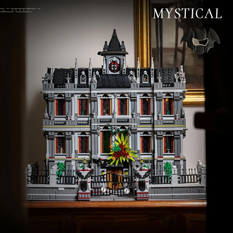 [LOCAL WAREHOUSE] Gaint Arkham Asylum Madhouse Building Block With Light And Original Box, 7537pcs
