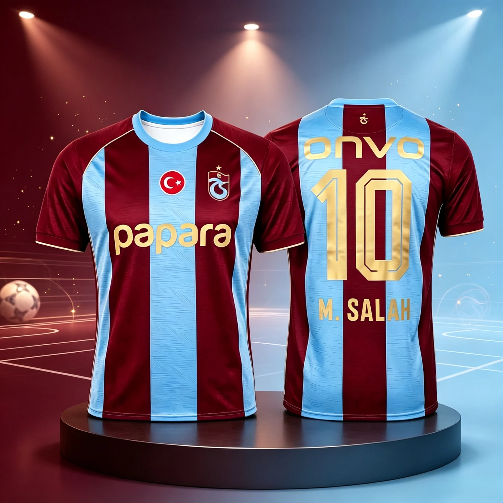 2026 Trabzonspor Salah 10# Football Jersey Men Summer New 3D Print Sports Football Breathable Quick Drying Family Kids Tees