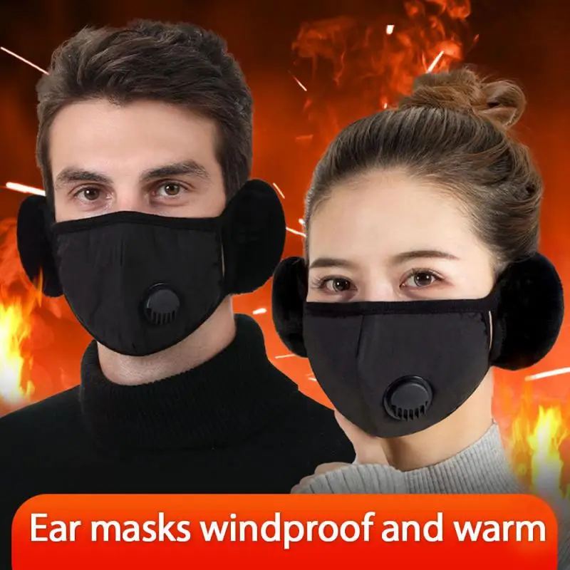 Winter Warm Face Mask With Earmuffs Windproof Motorcycle Cycling Ski Mask Women Men Hiking Riding Masks Sports Thermal Headwea