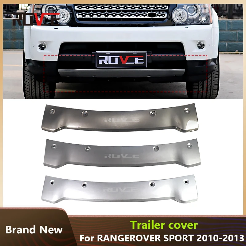 

ROVCE Car Front Bumper Guard Board Plate For Land Rover Range Rover Sport 2010-2013 L320 Front Trailer Cover Auto Exterior Parts