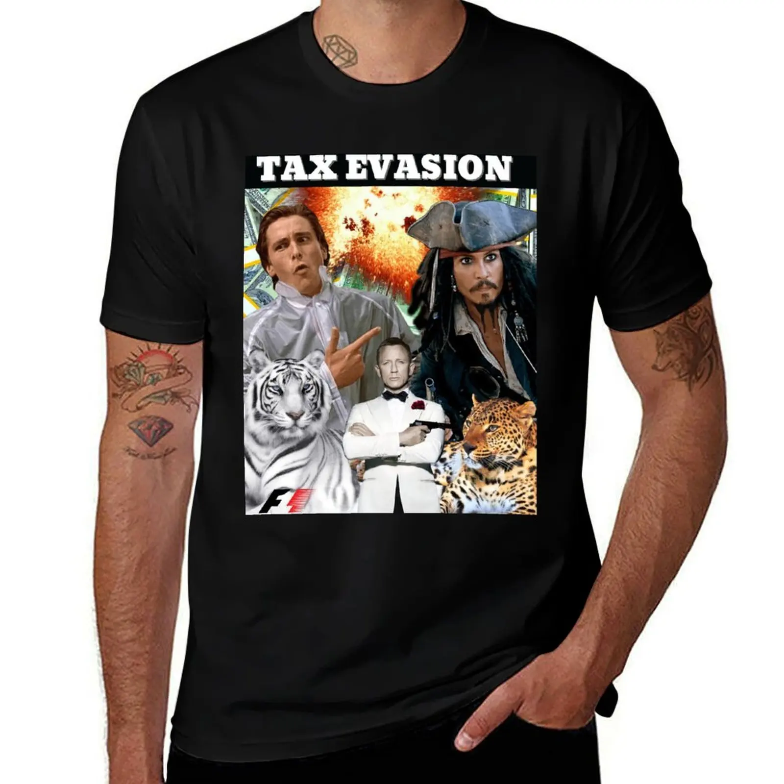 

Tax evasion - Sigma Grindset T-Shirt cotton tshirt 100% funny t shirts cotton t shirt for man T-shirt