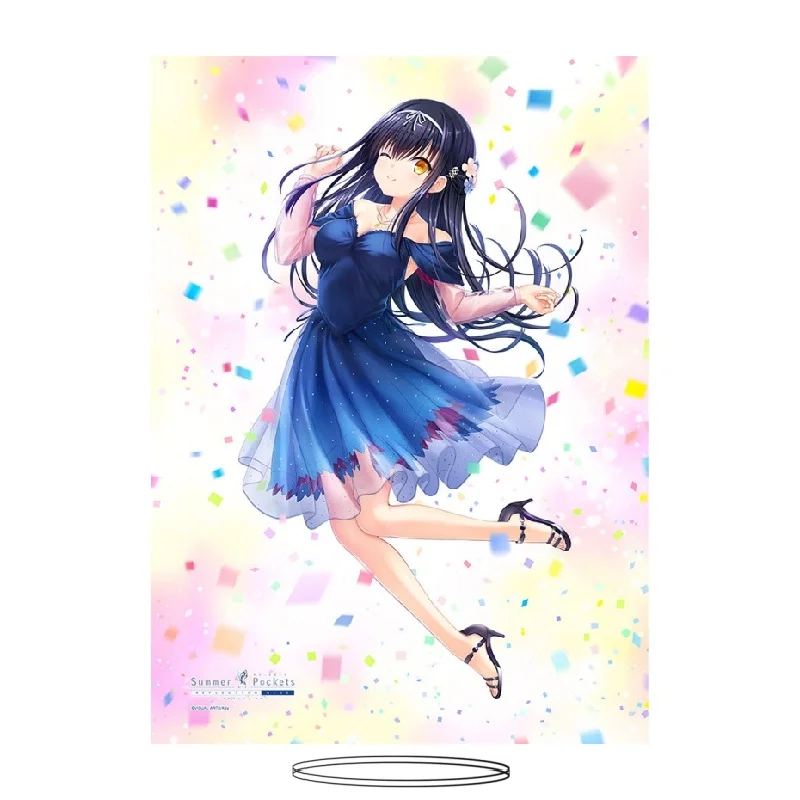 Summer Pockets 15cm Kamome Kushima Tsumugi Wenders Shizuku Mizuori Acrylic Stand Model Keychains Desktop Ornament