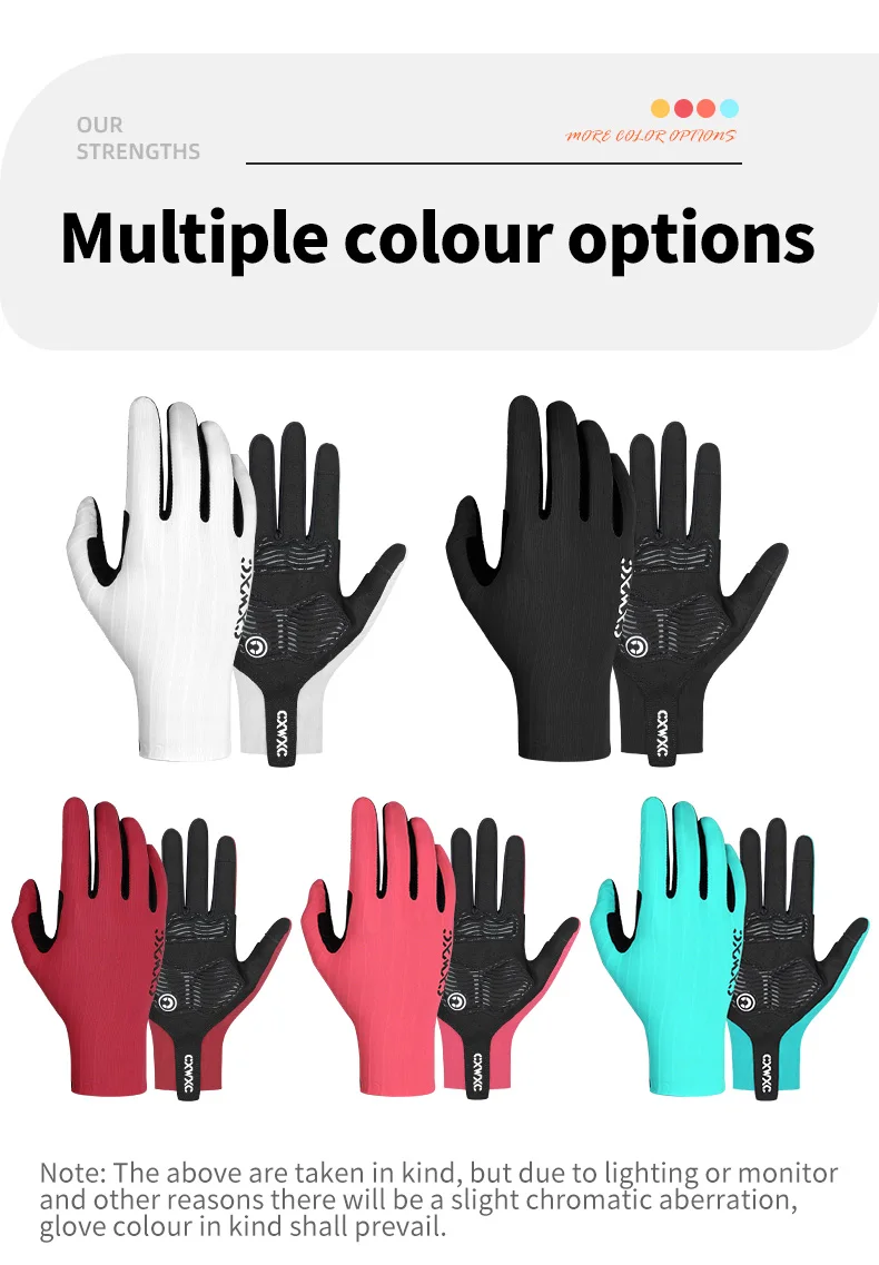 CXWXC Fahrradhandschuhe Vollfinger Fahrrad Sporthandschuhe Herren Damen Touchscreen Atmungsaktiv Fitnessstudio Motorrad Camping Wandern Fäustlinge – Detail 4