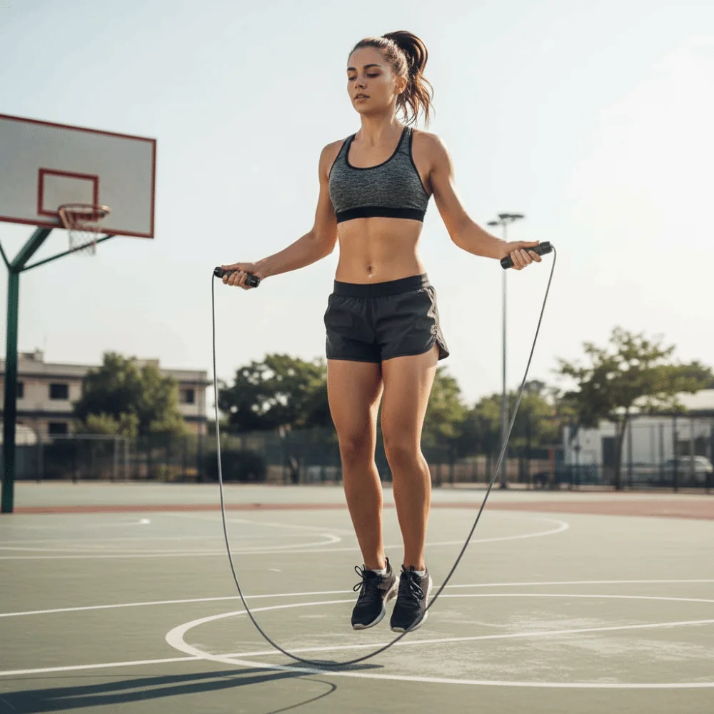 Adjustable Length Jump Rope Speed Racing Comfortable Foam Handles Skipping Rope Bearing System Tangle-Free Rope Fitness Training