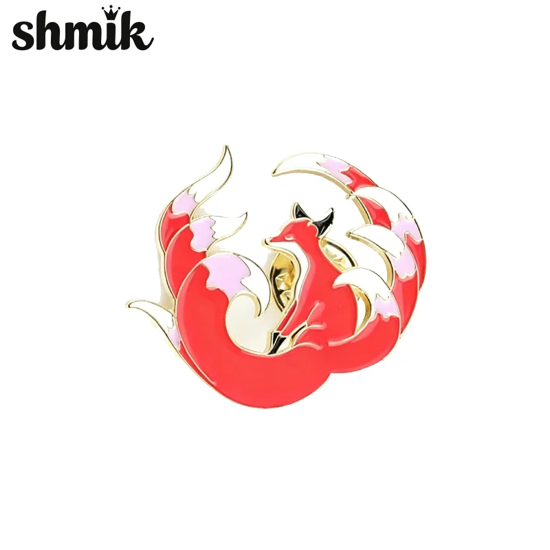 Enchanting Mythical Fox Enamel Pin. Suitable for fashion conscious individuals who want to stand out at social events, art shows