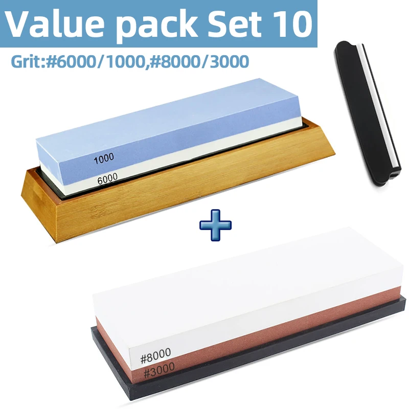 Slijpsteen Messenslijper Professionele slijpsteen Dual Side Set Slijpen Shapner Water Wetstone Keukenaccessoires Gereedschap