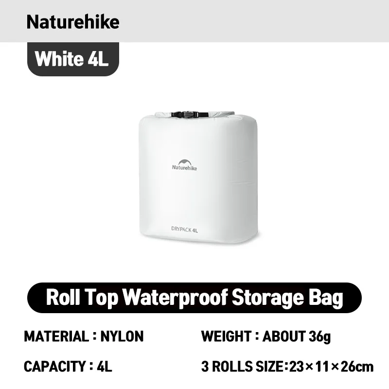 Naturehike gerollte Aufbewahrungstasche für Outdoor-Reisen, Wandern, leicht, wasserdicht, Vakuum-Kompressionsspender, Taschen, tragbarer Organizer