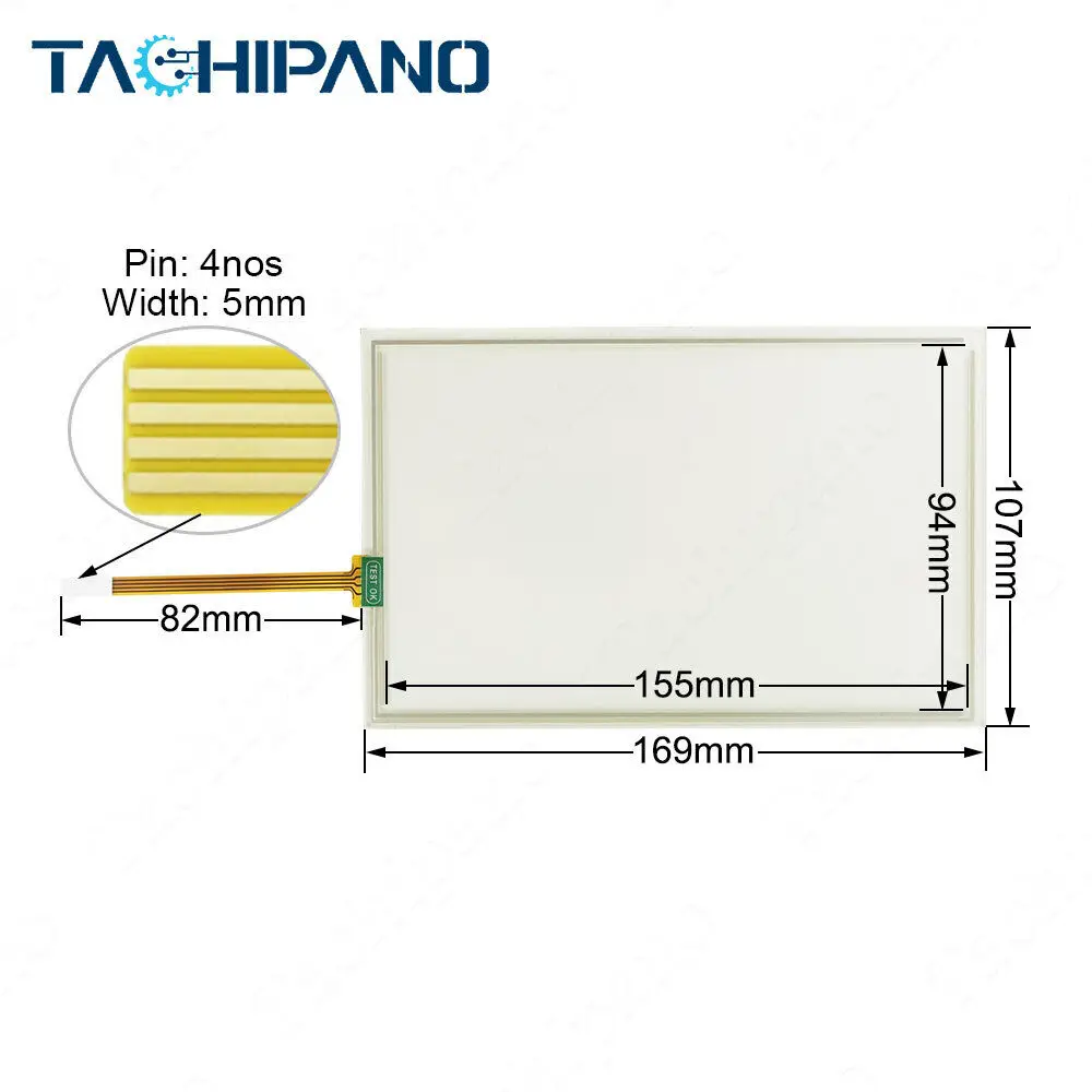 6AV2125-2GB23-0AX0 Touch Screen for 6AV2 125-2GB23-0AX0 with Protective Film