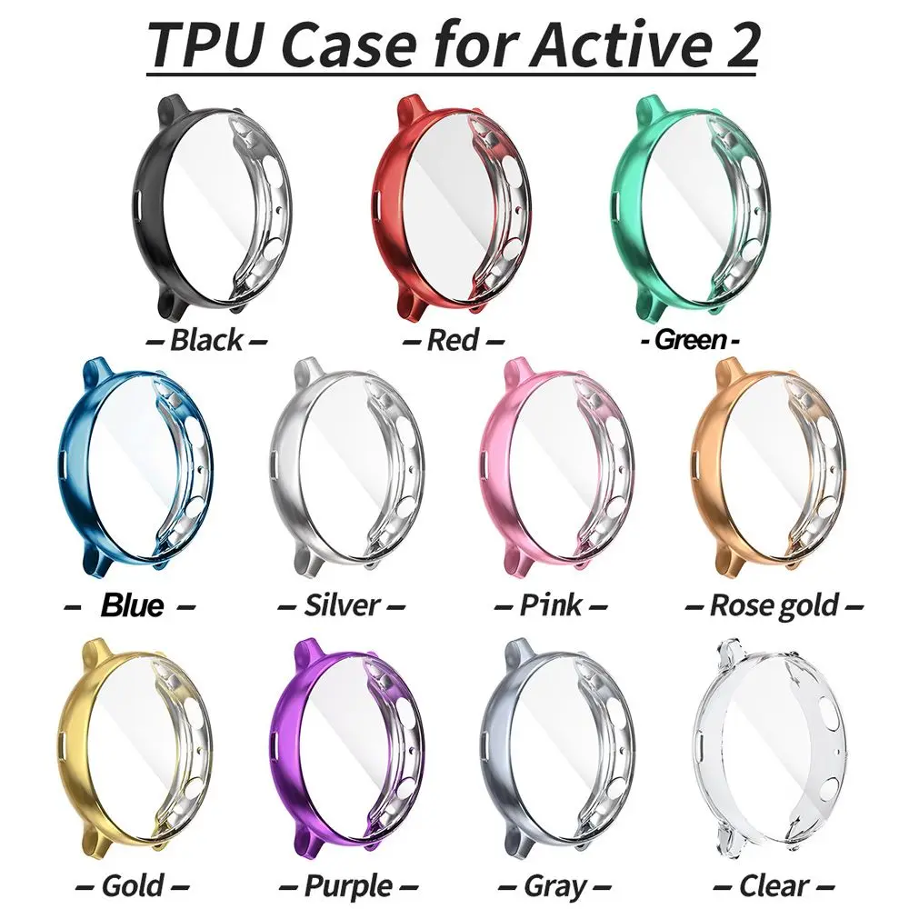 เคส TPU เคลือบอิเล็คโทรเพลทเต็มจอสำหรับ Samsung Galaxy Watch Active 2 40 44มม.