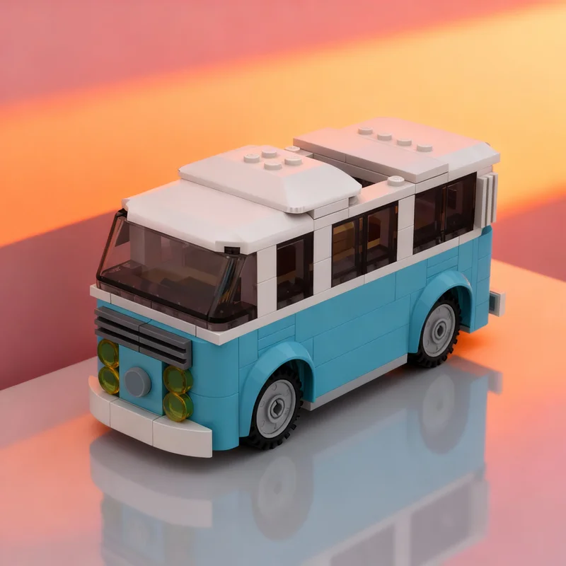 

170pcs MOC BTTF VW Transporter City Champions Model Building Christmas Gift Blocks Construction DIY Toy Assemble Idea Creative