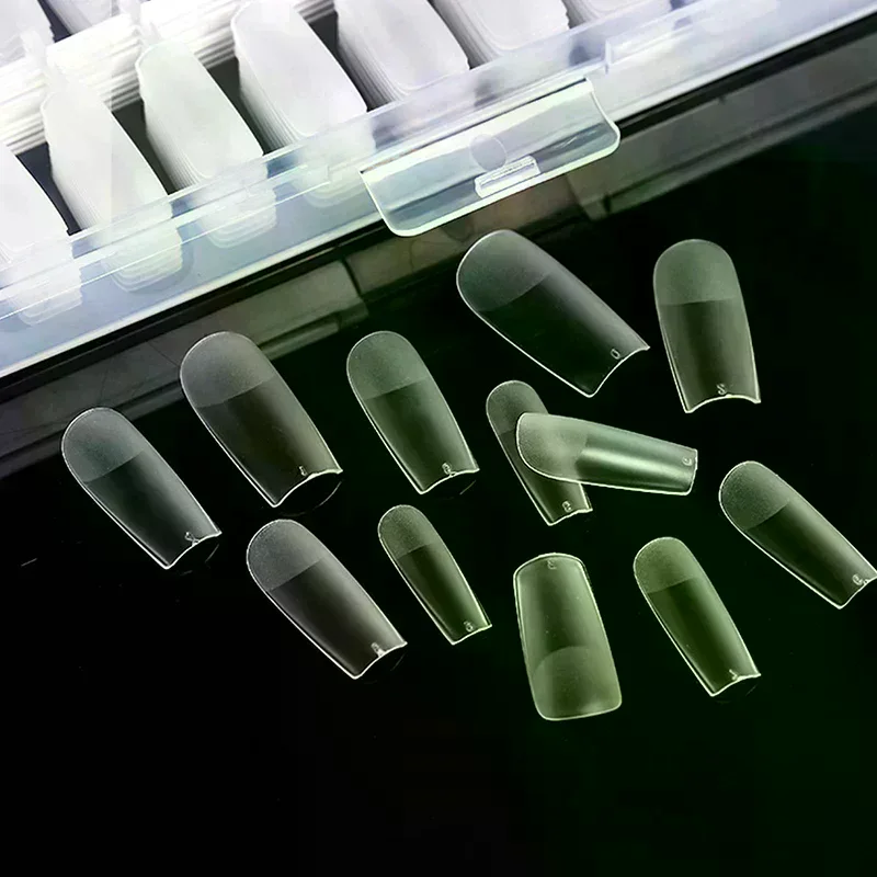 Fake Nails Tips Full Cover Short Acrylic Fake Nails Press On False Nail American Capsule Art Nailpop Накладные Ногти 240pcs/set