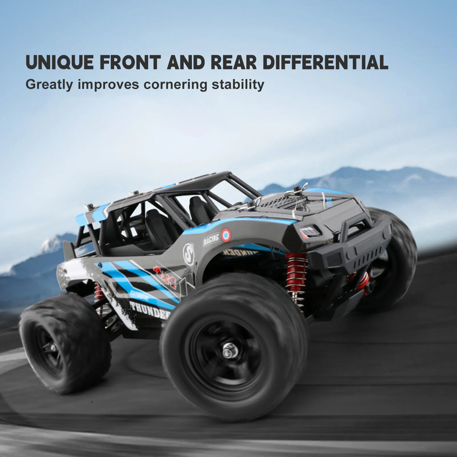 1:18 4-Channel RC Electric Toy Car Shock Absorption Powerful Rock Driving for Student Adults Playing NIN668