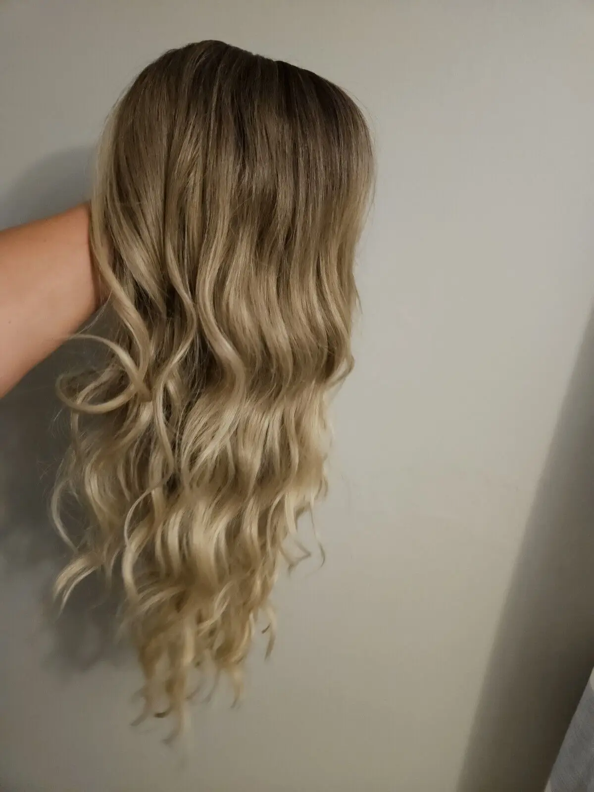 جديد طويل مختلط أشقر متموج الشعر الانفجارات الكثير من الألوان أومبير #5