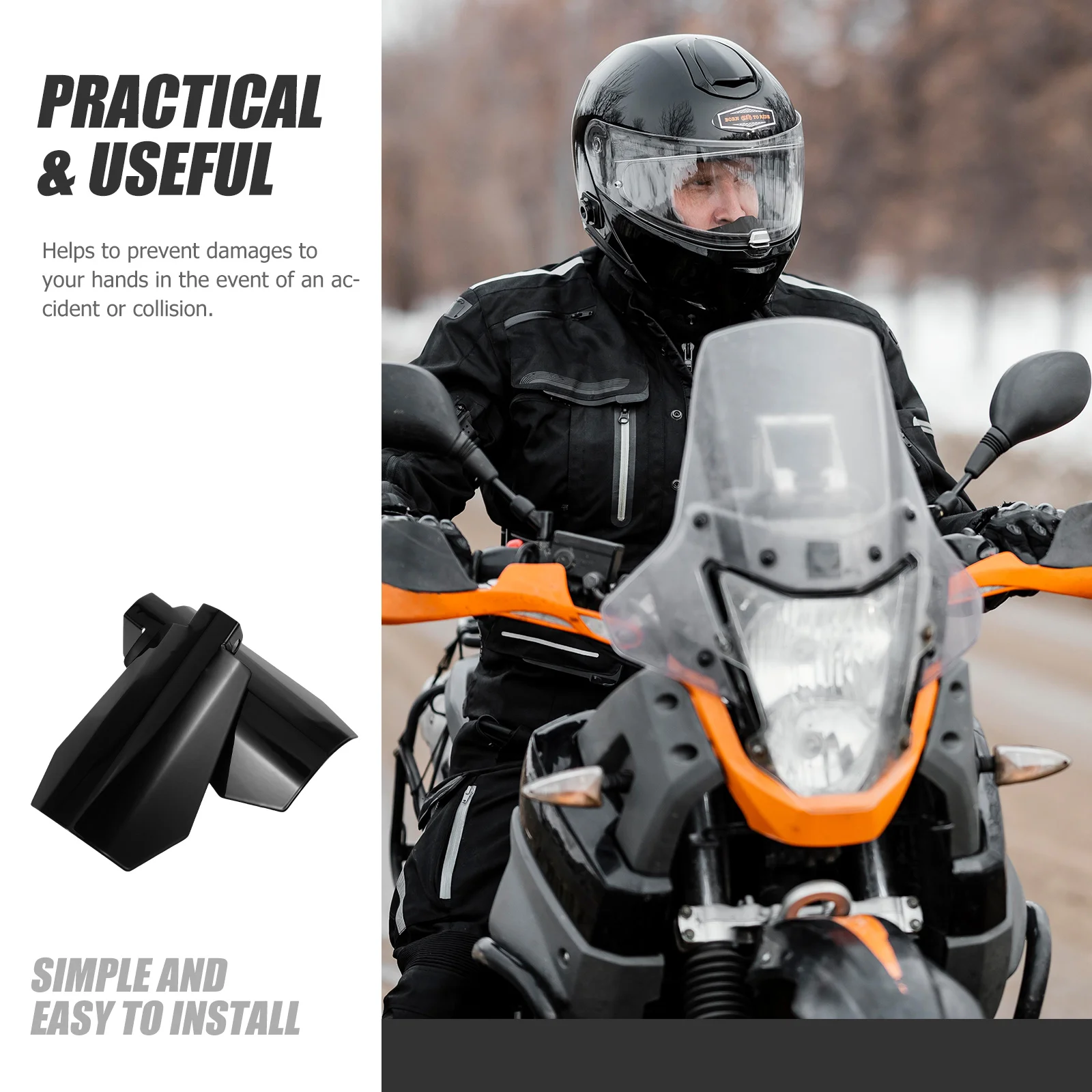 1 par universal motocicleta protetor de mão guiador guarda capa protetora de aço inoxidável à prova vento para moto