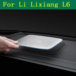 For Li Lixiang L6 2024 Car Dashboard Horn Cover Patch Stainless Steel Horn Protective Cover Frame Interior Accessories