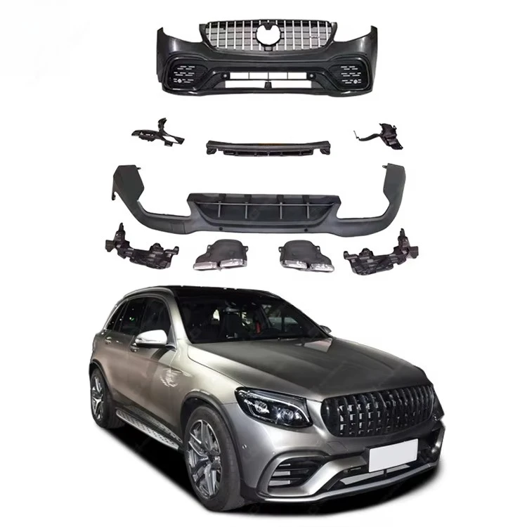 

Горячая распродажа: бампер из полипропилена для Mercedes-Benz GLC-класса X253 W253 в стиле GLC63 (обвес)