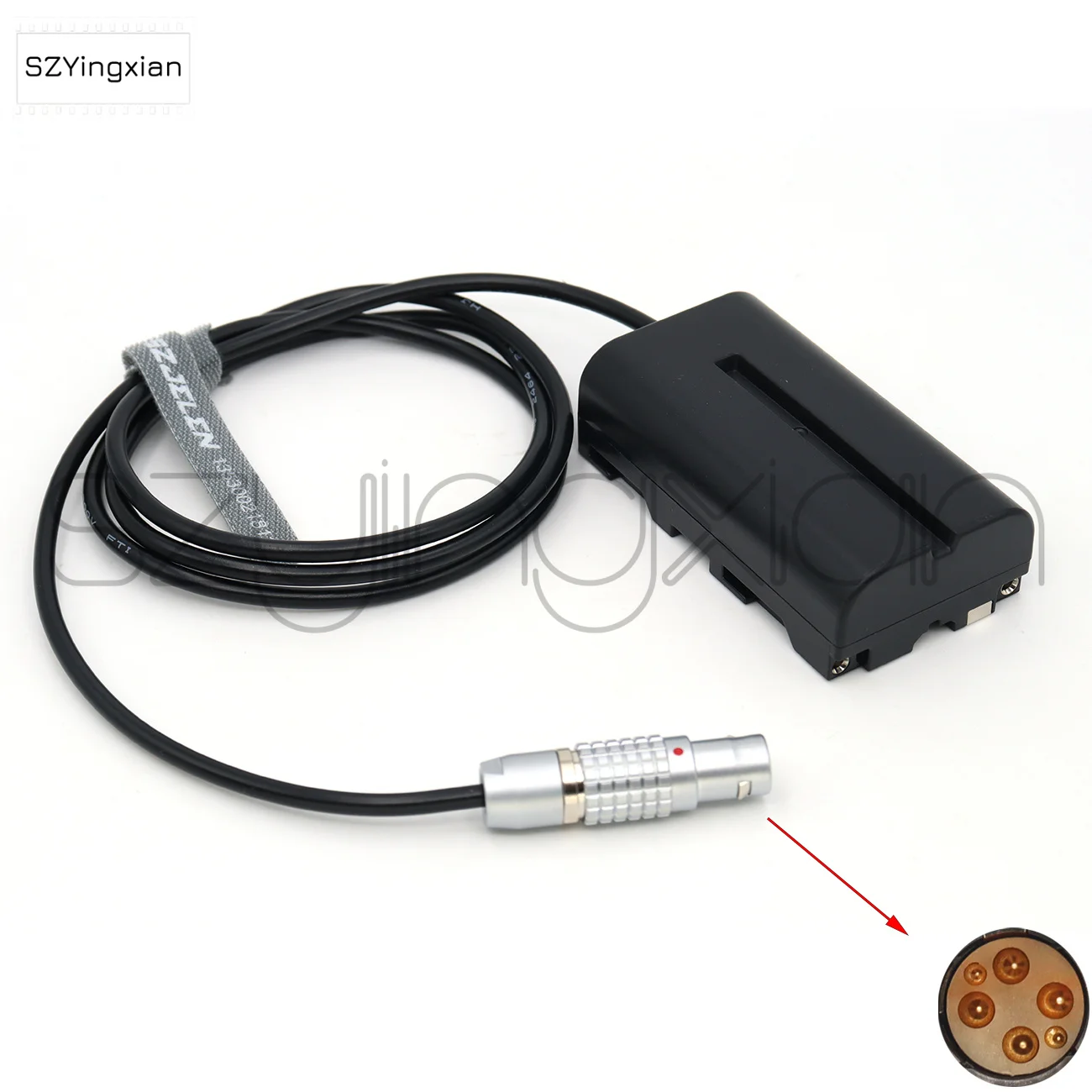DJI Ronin2 1B 6Pin Output to NP-F550/NP-F570/970 Fake Battery for SmallHD Monitor/VAXIS Wireless Image Transmission Power Cord