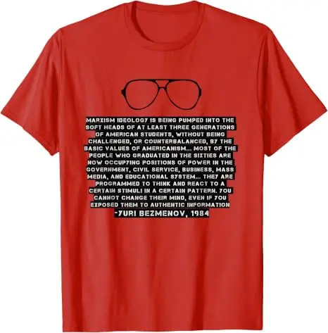 KGB-Abtrünniger Yuri Bezmenov: Warnung an den Westen vor Marxismus T-Shirt Y2k Personalisiertes Weiches Baumwoll-Kurzarm-Shirt mit Spruch – Detail 10