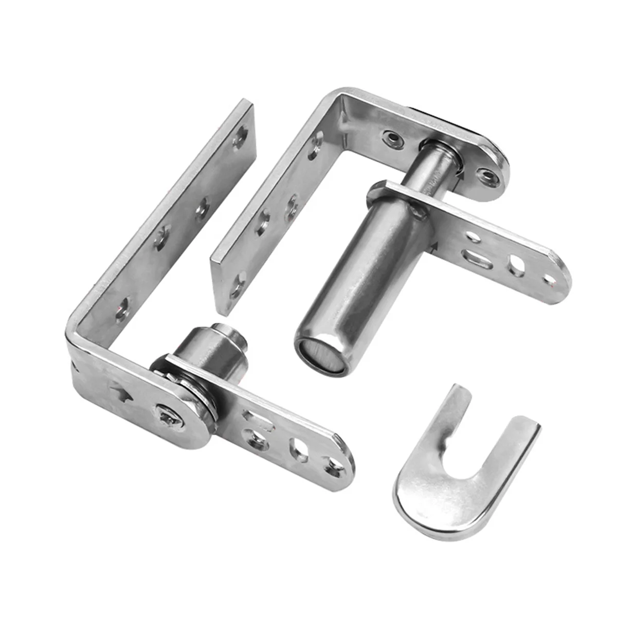 ABLG 2pack Cafe Door Hinges,304 Stainless Steel Swinging Door Hardware Saloon Door Hinges,Self Closing,for Swinging Door-L