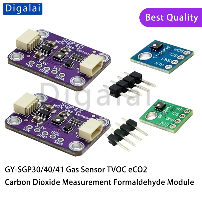 SGP30 SGP40 SGP41 gas sensor TVOC eCO2 carbon dioxide measurement formaldehyde module