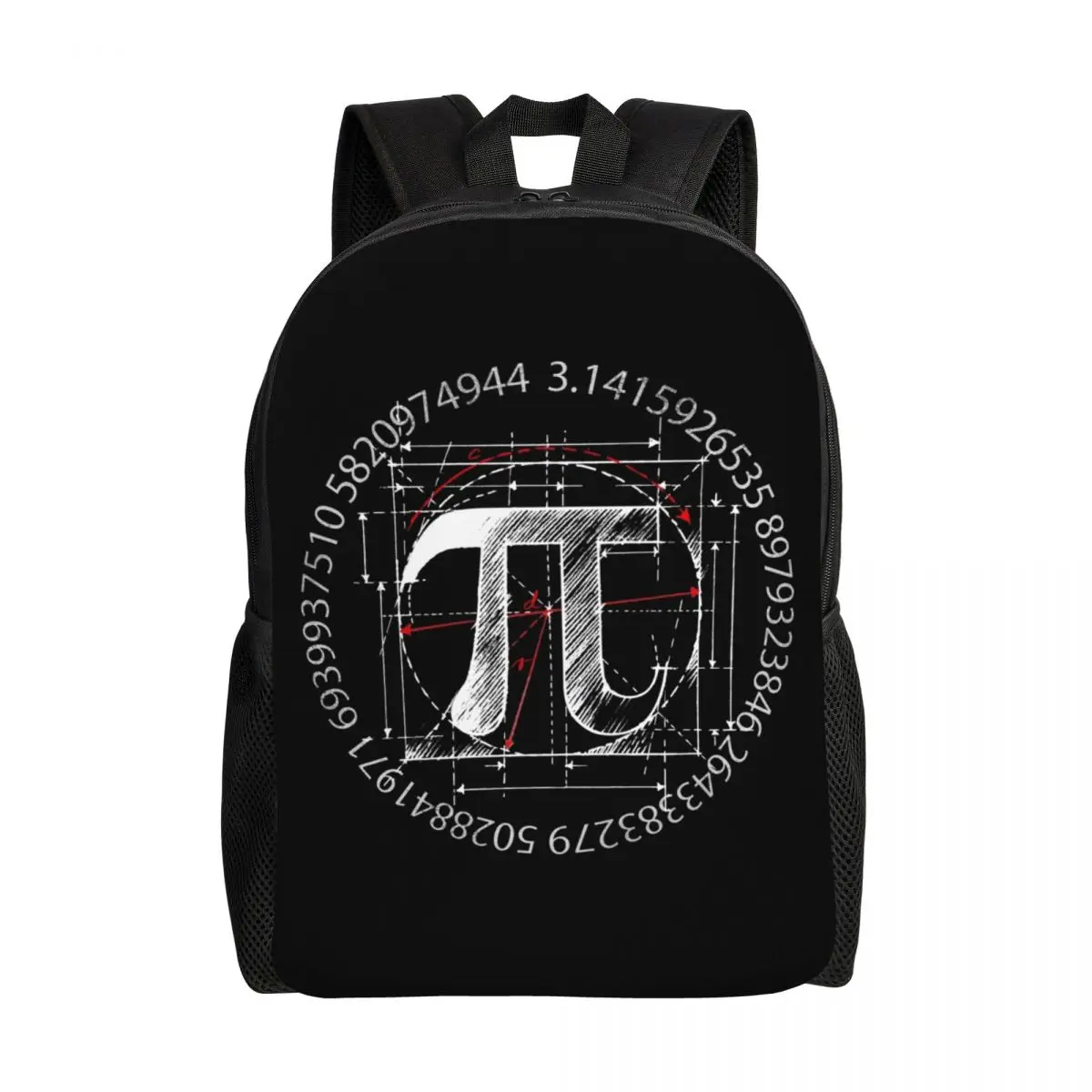 

Pi Symbol Line Drawing Backpacks for Men Women School College Student Bookbag Fits 15 Inch Laptop Math Science Bags