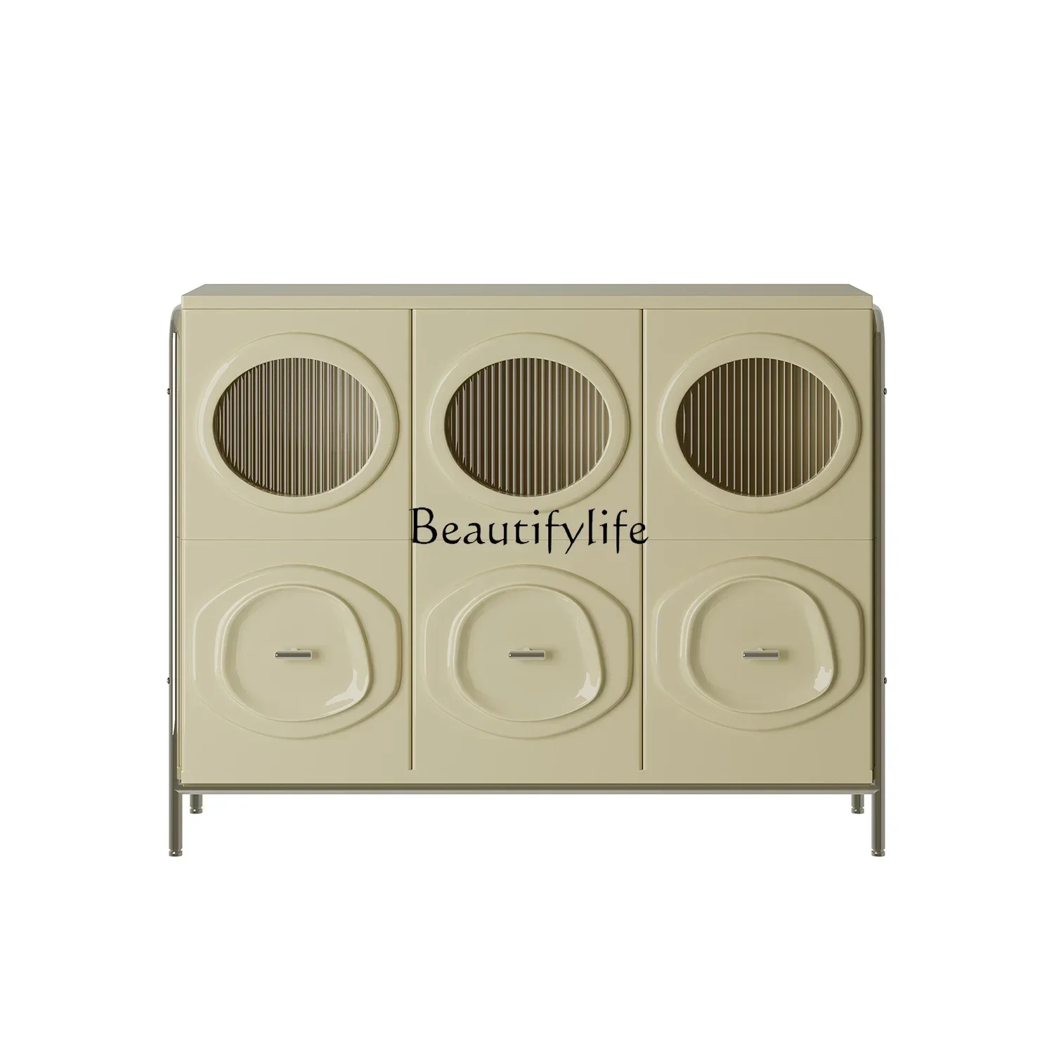 

FG28Cream simple bucket cabinet small apartment living room bedroom wall locker