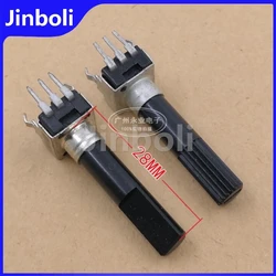 2PCS RV09 Type Single Vertical Potentiometer 3Pins B10K B20K B50K B100K A5K A10K A100K Adjustable Resistance Shaft Length 28MMF