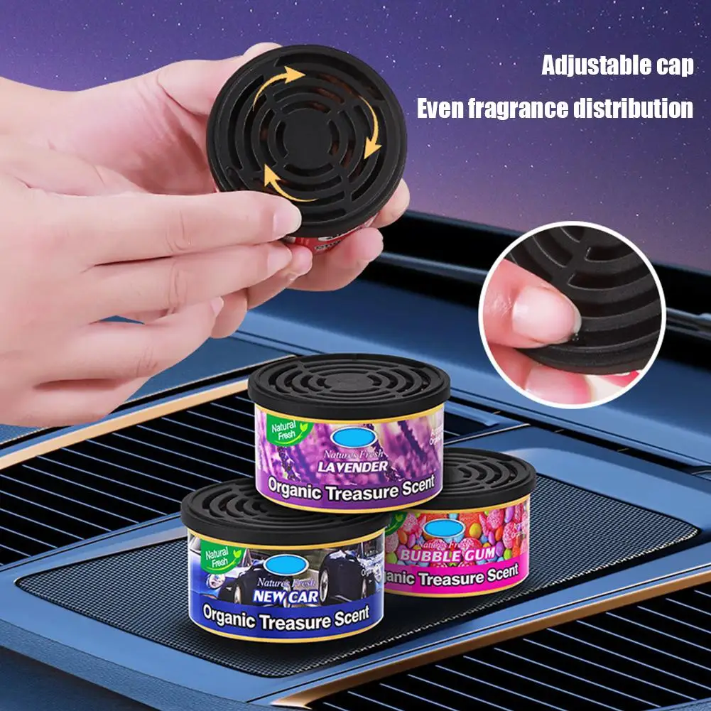 Car Fragrance Perfume Car Air Freshener Canned Essential Oil Wood Block Coffee Fragrance Long-Lasting Fragrance Household Odor