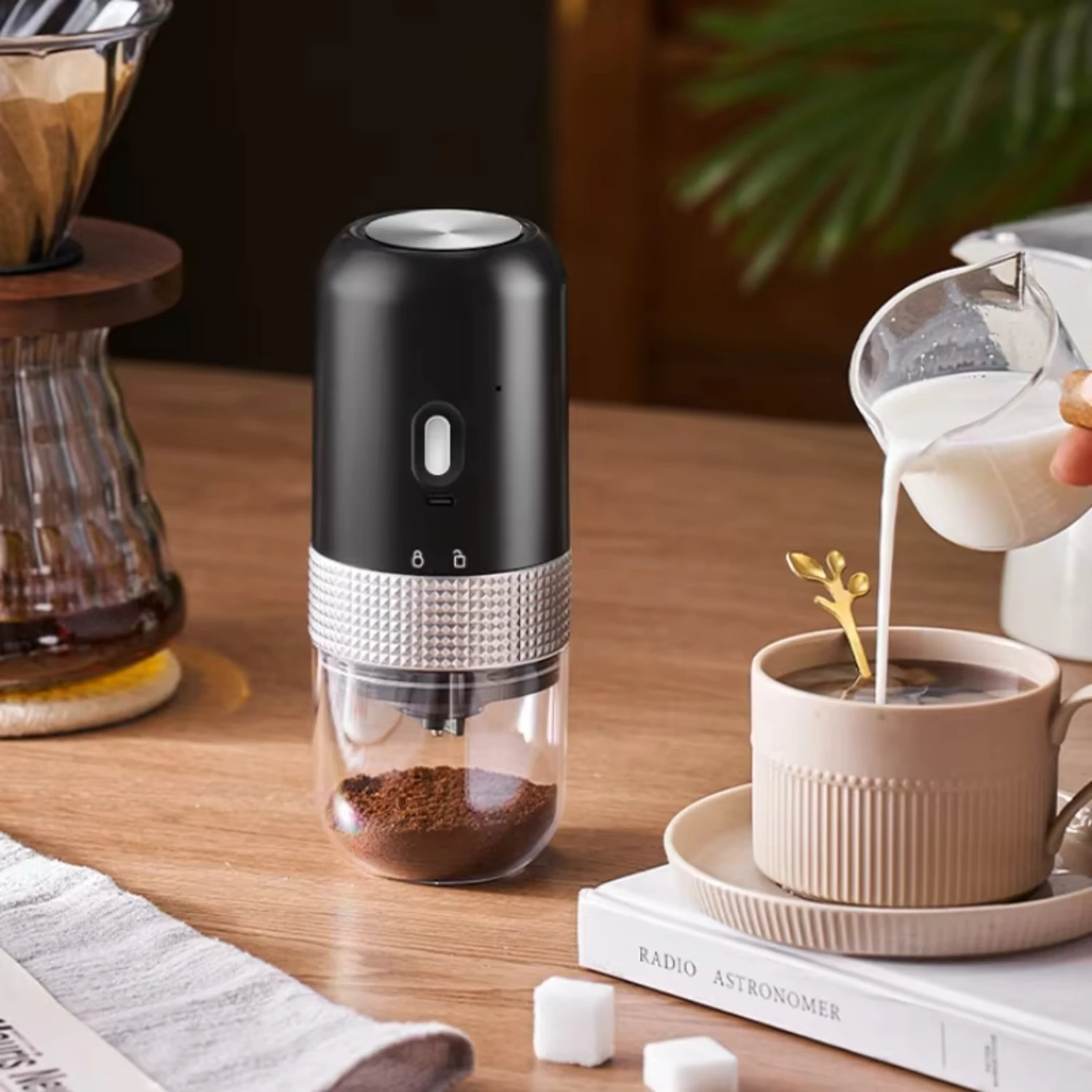 Coffee Grinder Charging Mini Coffee Bean Mill Grinder Kitchen Espresso Spice Grinder Machine Coffee Accessories