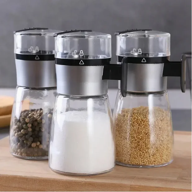 

1PC Press-Type Quantitative Salt Shaker Sealed Design Moisture Proof Dustproof seasoning box Kitchen Salt and Sugar Storage Jar