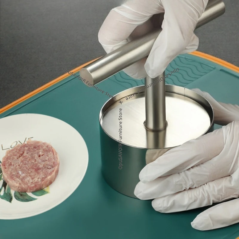 Multi-Functional Stainless Steel Press Mold Meat & Poultry Tools Heavy Duty Tool Burger Patties, Shaobing Plaster Making JT40