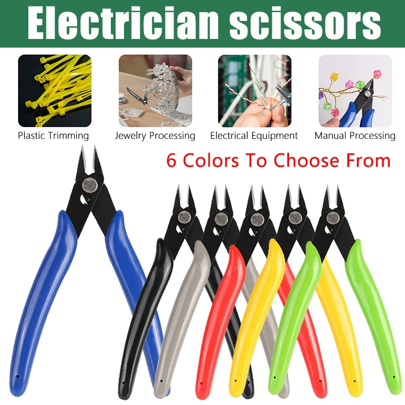Electronic Diagonal Pliers 170 Plastic Model Scissors, Electronic Soft Copper Shears, Cable Wire Cutters Plastic Trimming Shears