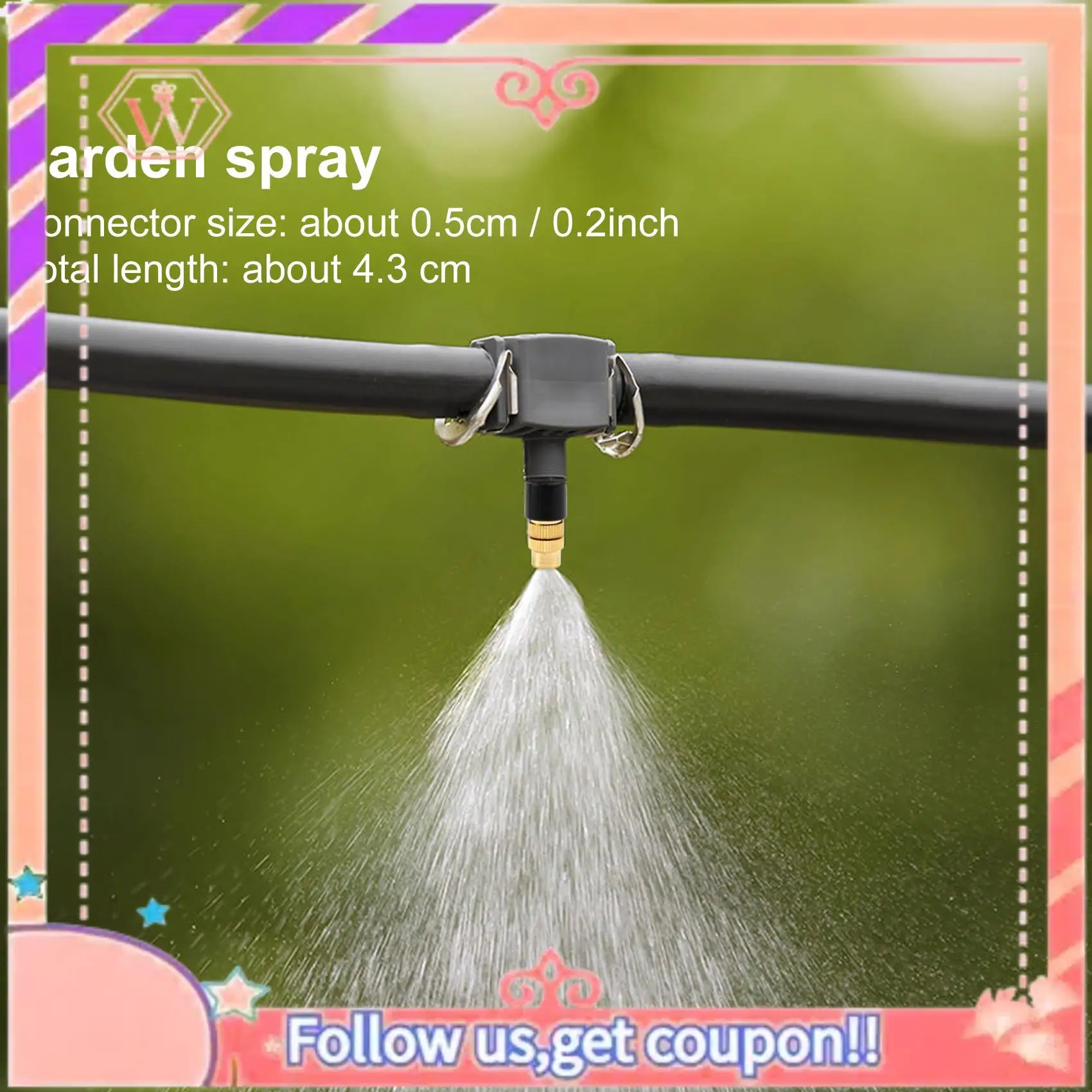 Upgraded 10 Pcs Adjustable Misting Nozzle For Gardening Sprinkle Brass Watering Sprinkler Sprayer For Irrigation System