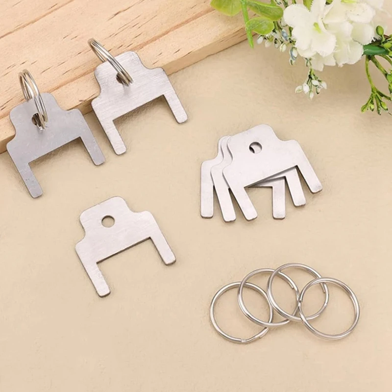 PWS 6Pcs 770301 Paper Towel Dispenser Keys,Toilet Paper Dispenser With 6 Key Rings Paper Towel Holder Key Tissue Box Key