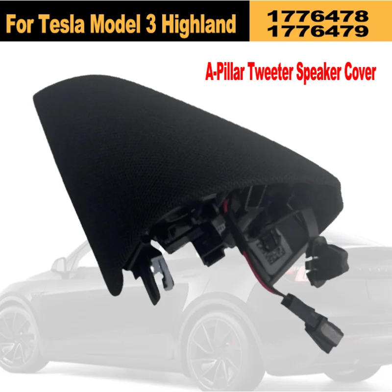 

A-Pillar Tweeter Speaker Cover 1776478 1776479 For Tesla Model 3 Highland 2023-2026 Front Triangle Horn Grille Trim Replacement