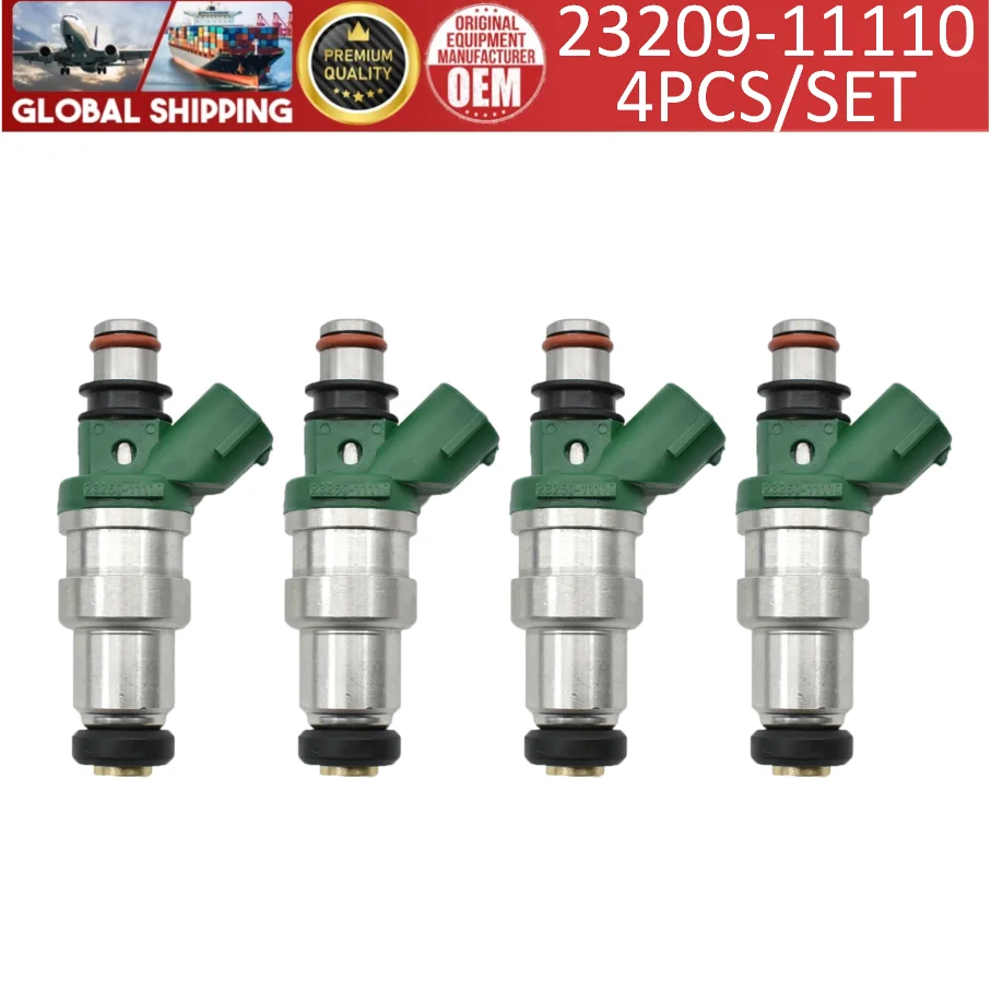 23209-11110 Высококачественные топливные форсунки (4 шт.) для TOYOTA NA Tercel 1994, Paseo 1994-1995, 1.5L 5E-FE # 23250-11110