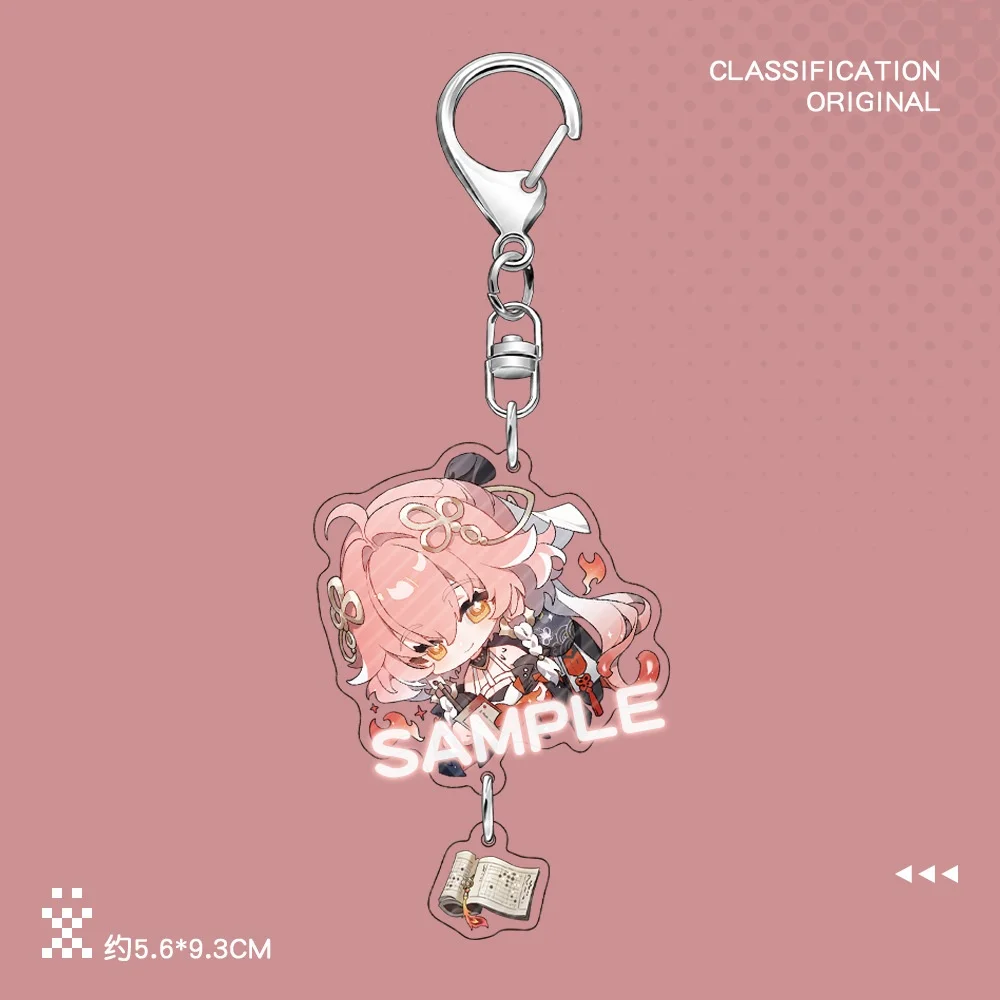 Wuthering Waves New Keychain Chang Li Series Set Cute Cartoon Anime Game Pendant Anime Backpack Jewelry Badge Friend Gift